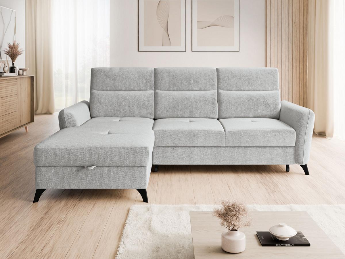 ECKSOFA Talia, Seite: Links LC-2R - Hellgrau/Schwarz, Holz/Kunststoff (238/167cm) - MIRJAN24