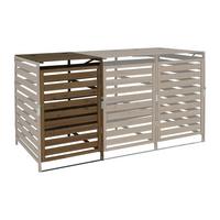 MÜLLTONNENBOX ERWEITERUNG Dunkelbraun - Dunkelbraun, Holz (67/114/97cm) - MCW