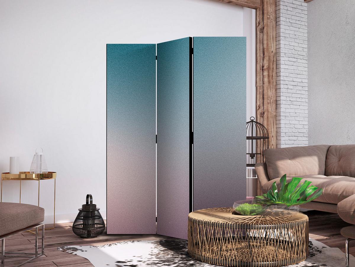 PARAVENT Akustik 3-tlg 135x172 cm Energetischer Farbverlauf - Multicolor, Holz/Textil (135/172/3cm) - Muralo