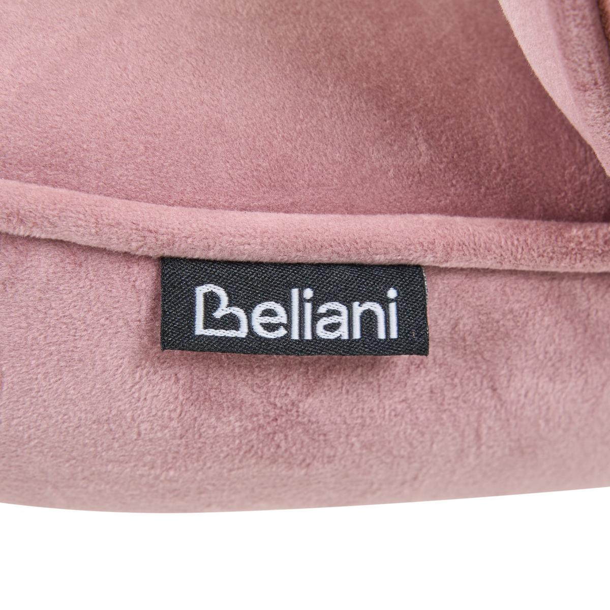 BÜROSTUHL Samtstoff Rosa Carlton - Pink/Weiß, Textil/Metall (60/87/60cm) - Beliani