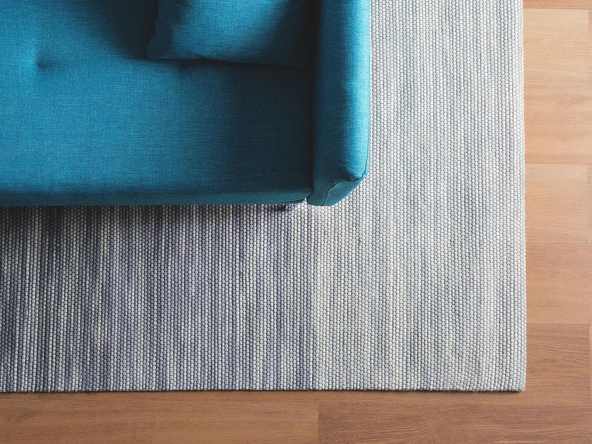 KURZFLOR-TEPPICH Kapakli 230/160 cm - Grau, Textil (160/230cm) - Beliani