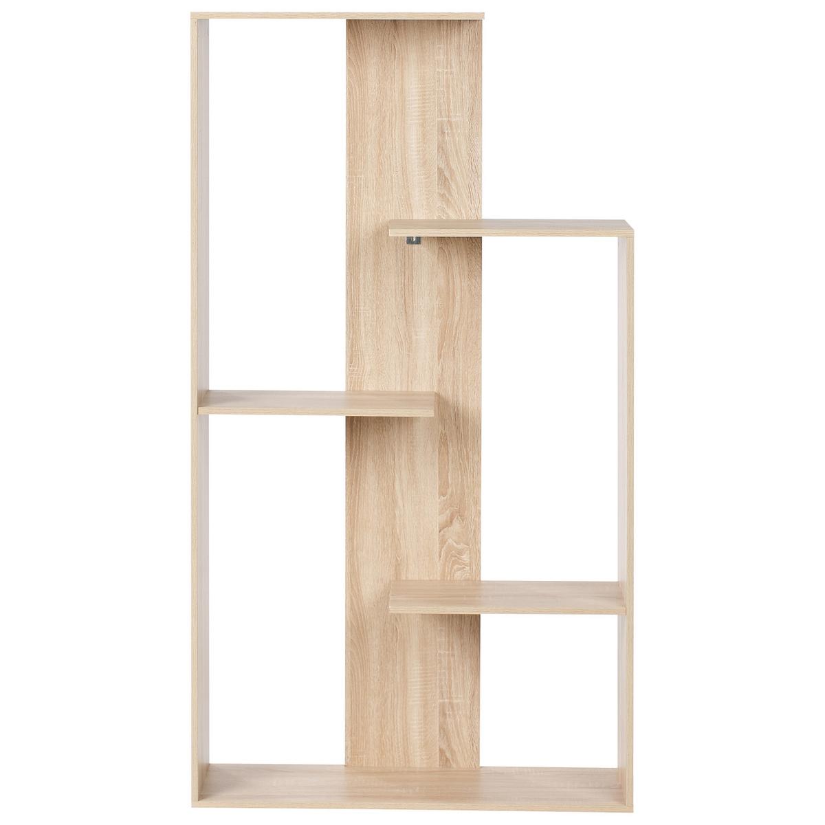 BÜCHERREGAL mit 3 Ebenen 163 cm Hellbraun Kahntah - Hellbraun, Holzwerkstoff (60/163/29cm) - Beliani