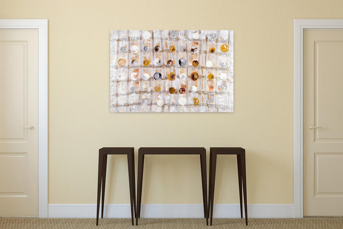 ÖLGEMÄLDE 120/80 cm - Silberfarben/Goldfarben, Holz/Textil (120/80cm) - KUNSTLOFT