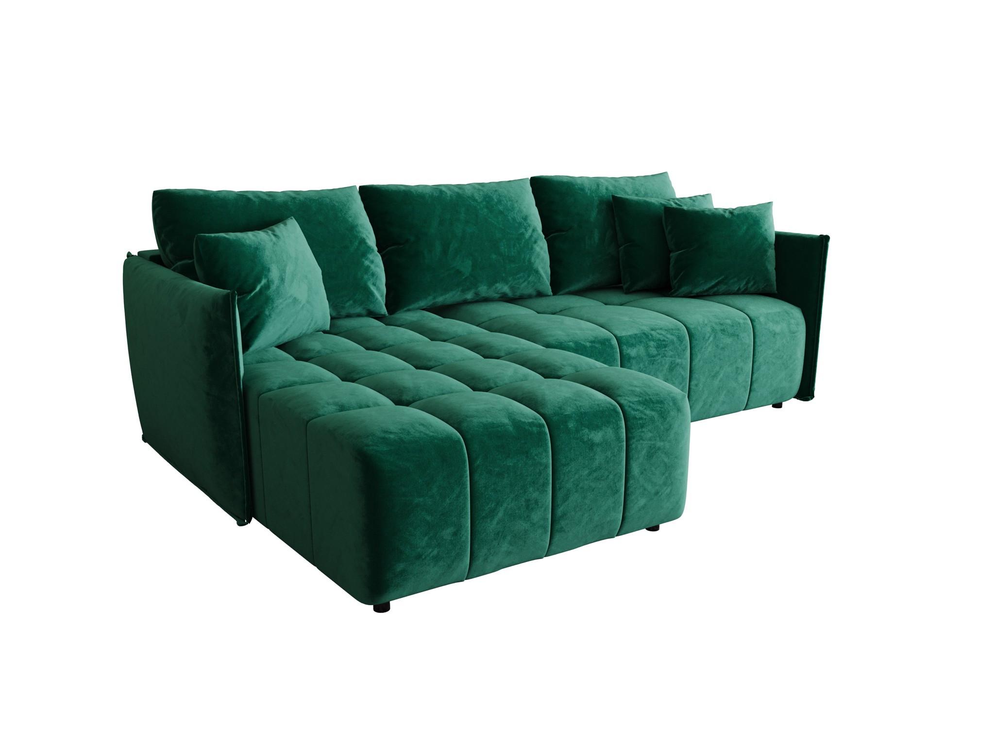 ECKSOFA Treviso - Grün, Holzwerkstoff/Textil (245/185cm) - Fun Möbel