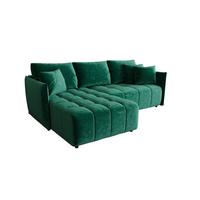 ECKSOFA Treviso - Grün, Holzwerkstoff/Textil (245/185cm) - Fun Möbel