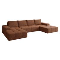 WOHNLANDSCHAFT Tonseo U - Schwarz/Bronzefarben, Holz/Kunststoff (344/78/173cm) - MIRJAN24