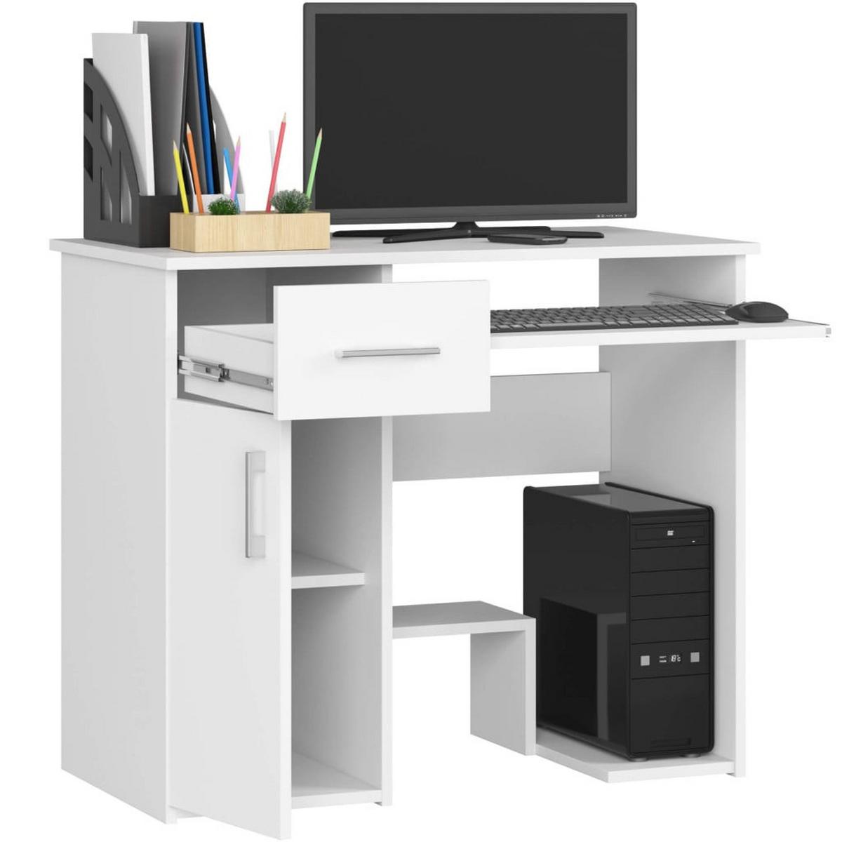 SCHREIBTISCH Weiß 74/90/50 - Weiß, Holzwerkstoff (90/50/74cm) - RAUMHIRSCH FURNITURE