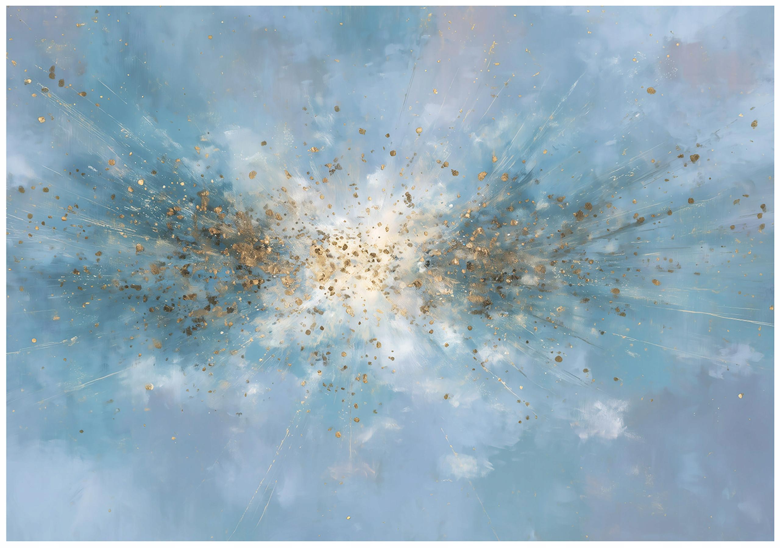 FOTOTAPETE Abstrakt Modern Blau 250x175 cm - Multicolor, Papier (250/175cm) - Wallarena