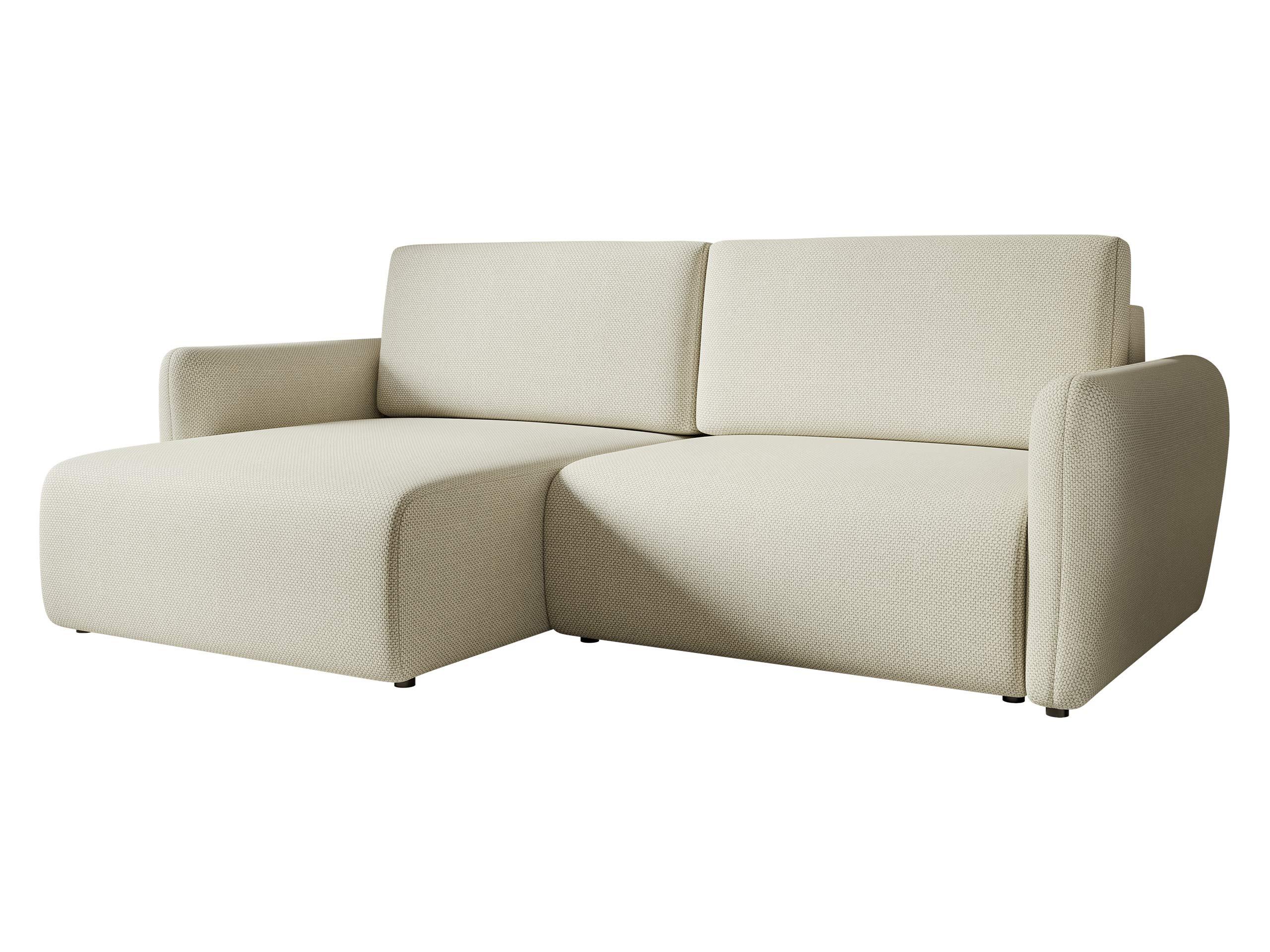 ECKSOFA Goya Slim - Creme/Schwarz, Holz/Kunststoff (234/140cm) - MIRJAN24