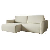 ECKSOFA Goya Slim - Creme/Schwarz, Holz/Kunststoff (234/140cm) - MIRJAN24
