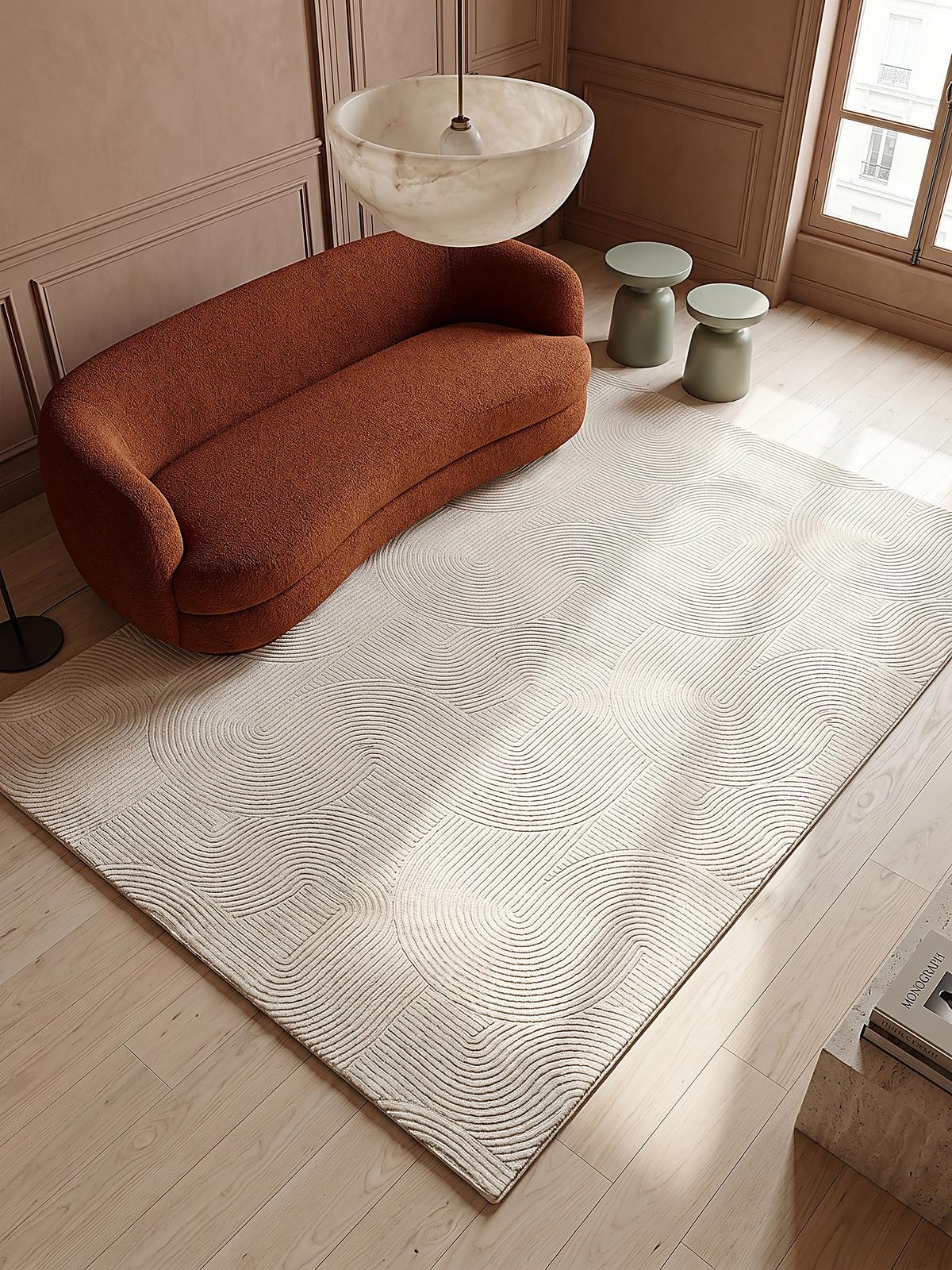KURZFLORTEPPICH Antirutsch Geometrisch DALAR Polypropylen Creme 140 x 200 cm - Beige, Textil (140/200cm) - KADIMA DESIGN