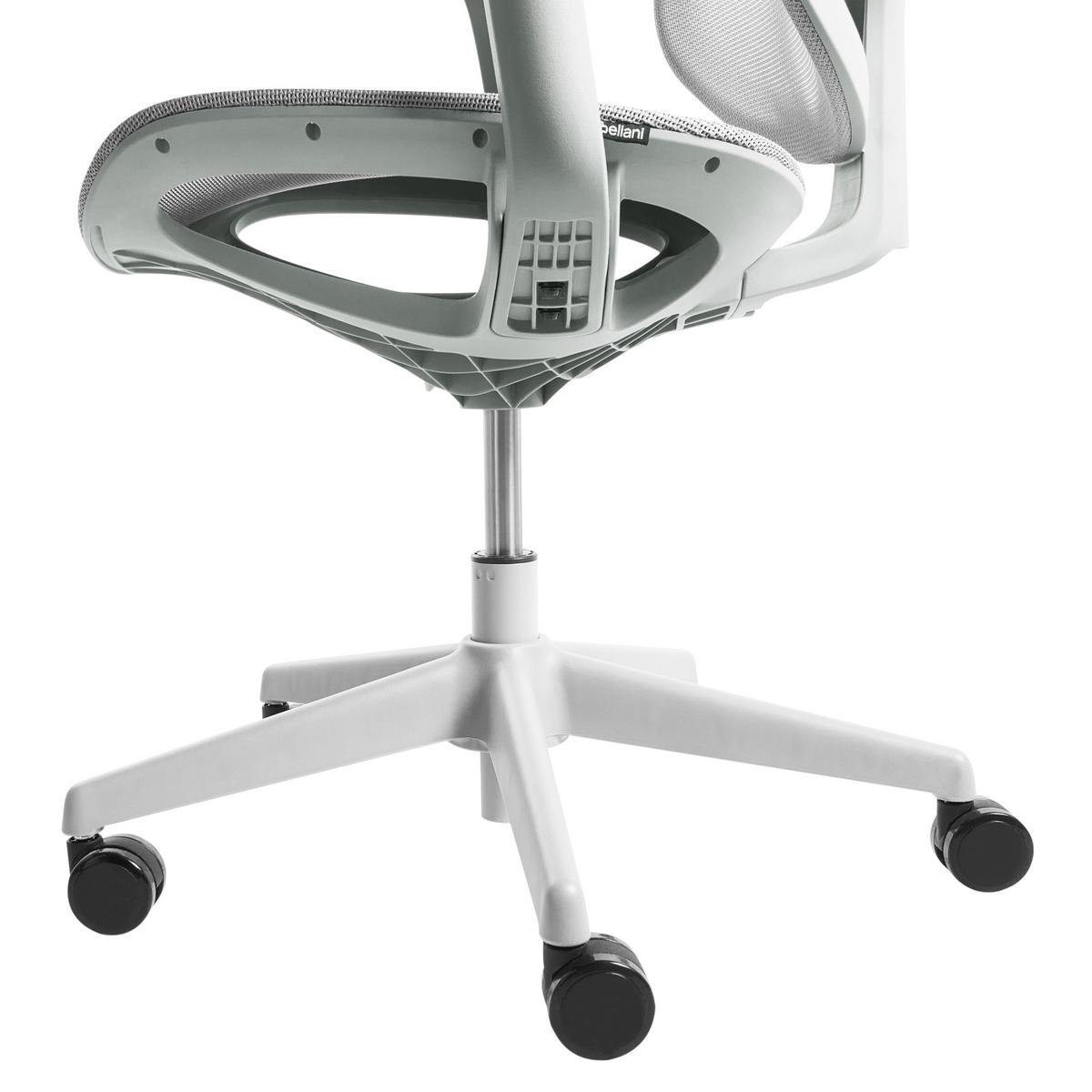 BÜROSTUHL Hellgrau Aeri - Hellgrau, Textil (60/93/60cm) - Beliani