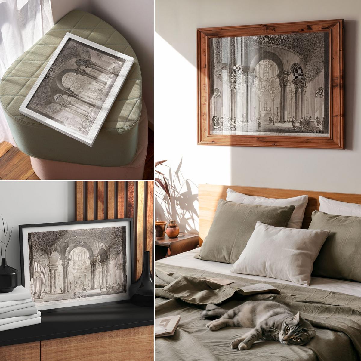 POSTER - 59x42 cm (A2) - Giovanni Battista Piranesi - Inneres des Grabes - Schwarz, Textil (59.4/42/0.1cm) - TULUP
