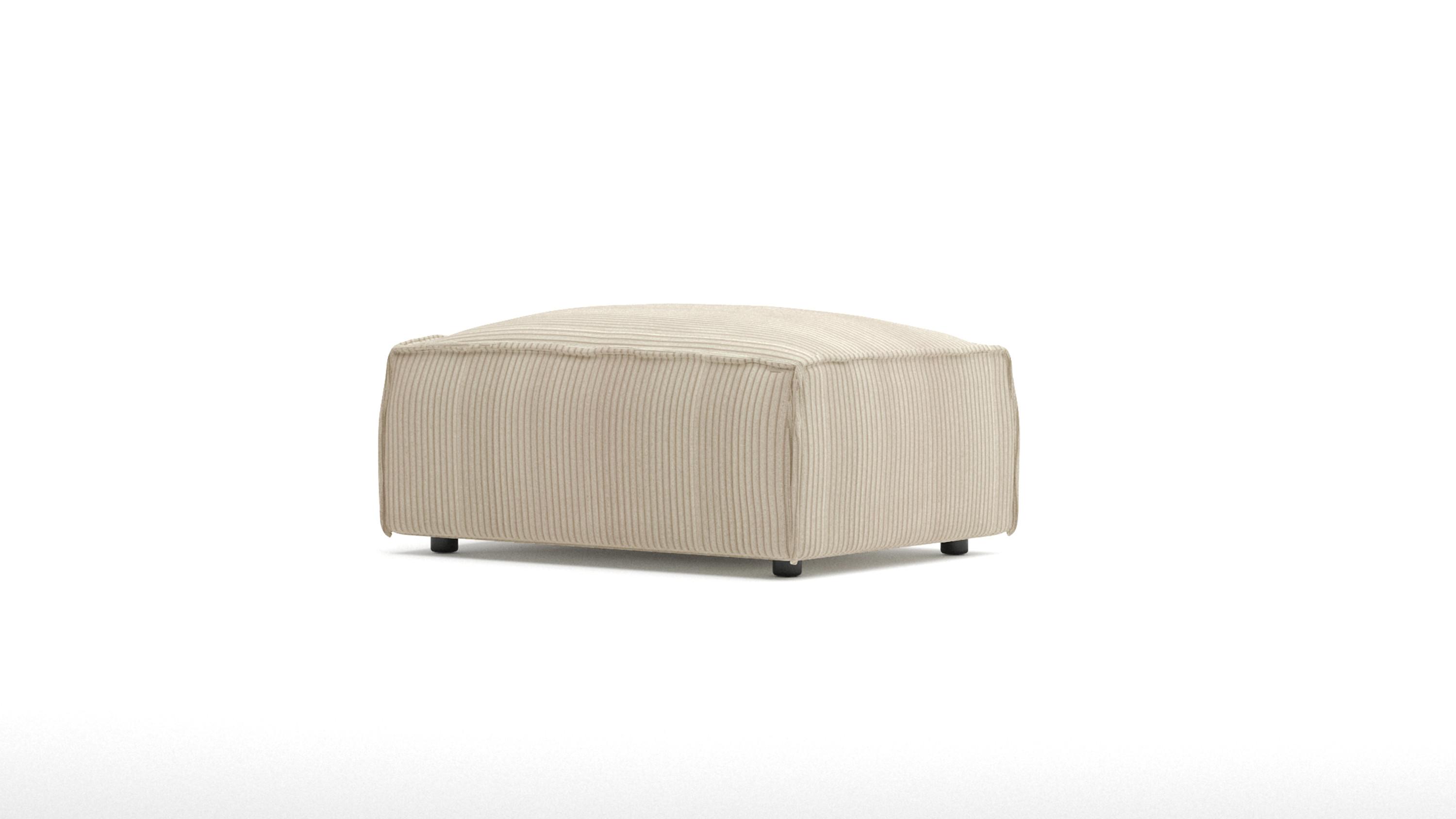 HOCKER Nova Beige Cord - Beige/Schwarz, Holz/Kunststoff (93/46/73cm) - S-Style Möbel