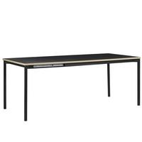 KONFERENZTISCH Ausziehbar 90/140-190 cm Schwarz Avis - Schwarz, Holzwerkstoff (140/90/76cm) - Beliani