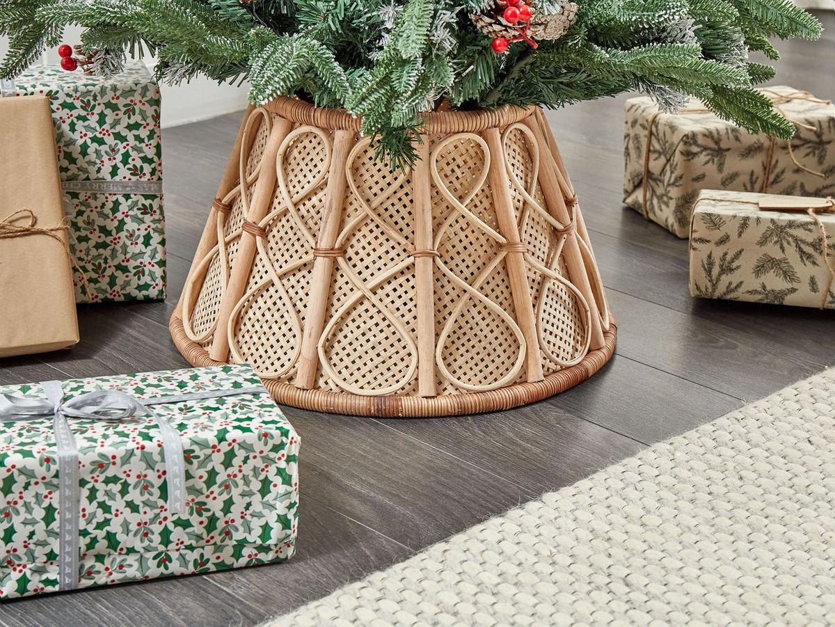 WEIHNACHTSBAUMKRAGEN 30 cm Naturfarben Avent - Naturfarben, Naturmaterialien (30cm) - Beliani