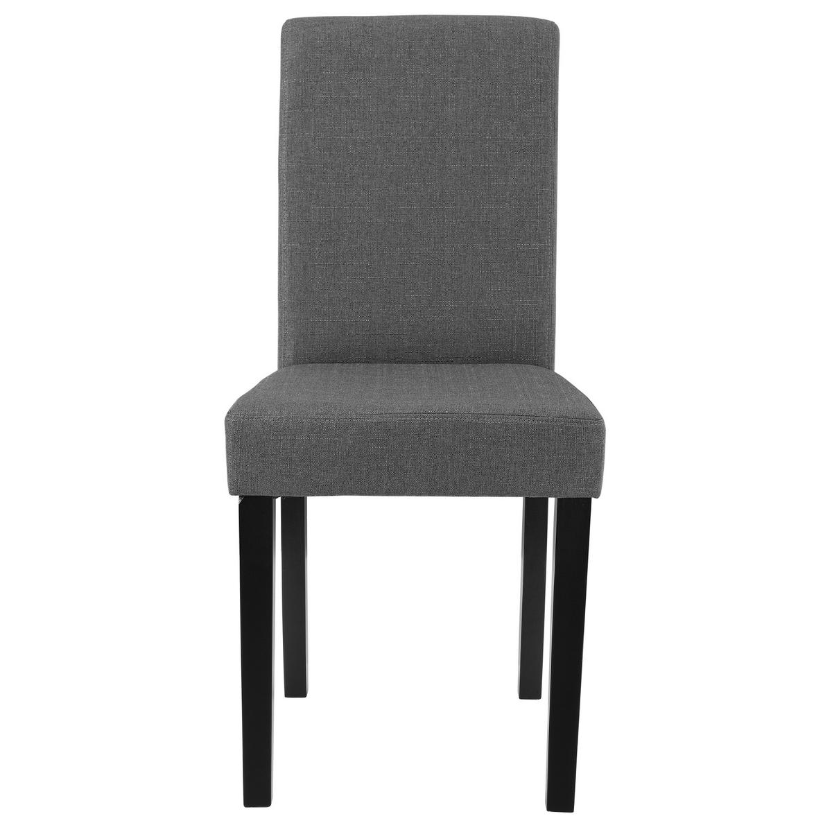 ESSZIMMERSTUHL-SET HAMBURG 2 TLG. - Schwarz/Grau, Holz/Textil (43/89/54cm) - [en.casa]