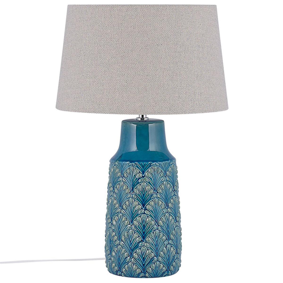 TISCHLAMPE Thaya 35/35/55 cm - Blau, Keramik (35/35/55cm) - Beliani