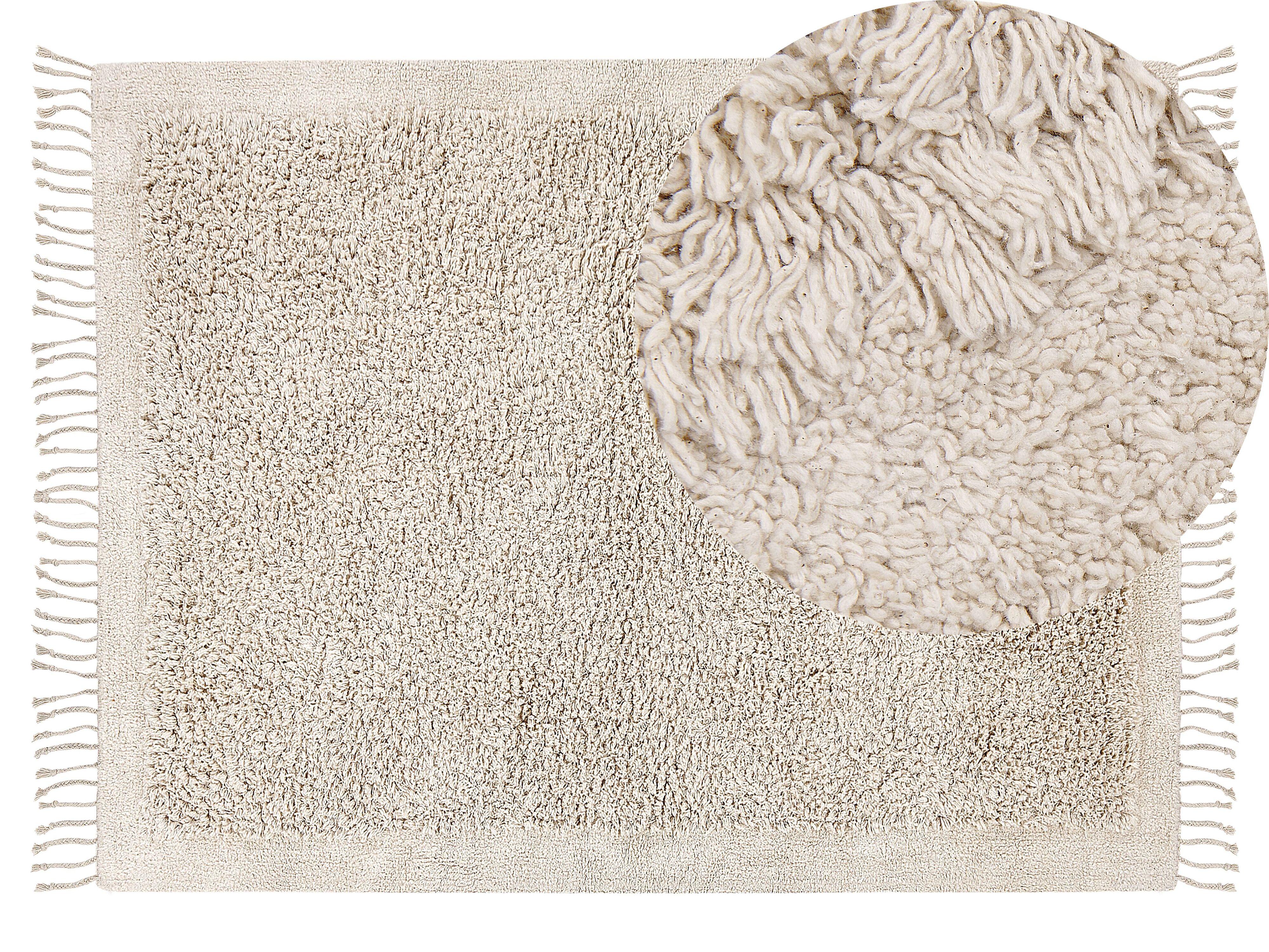 SHAGGY-TEPPICH Bitlis 200/140 cm - Beige, Textil (140/200cm) - Beliani