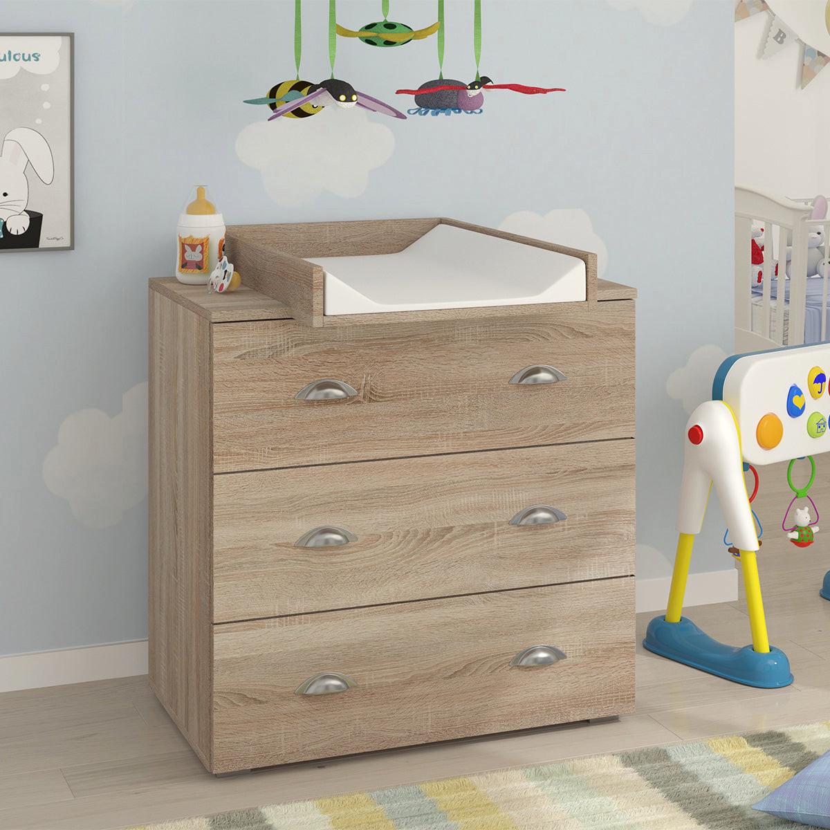 KINDERKOMMODE Lio Holz - Braun, Holzwerkstoff (80/90/48cm) - Petits-meubles