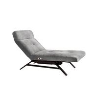 LIEGE MIT MOTORISCHER RELAXFUNKTION AMERIVA Grau Velvet Relaxfunktion - Schwarz/Grau, Textil (80/110/158cm) - KAWOLA