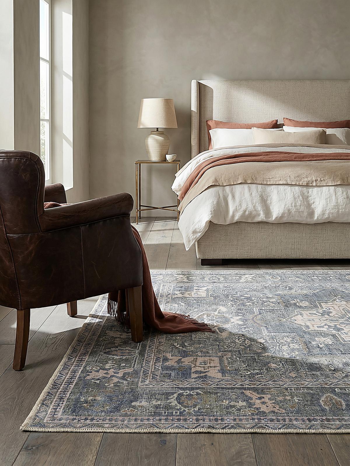 TEPPICH Waschbar HALD, klassisch im Vintage-Stil, Türkis, 160 x 230 cm - Blau, Textil (230/160cm) - KADIMA DESIGN