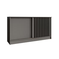 KOMMODE Horizon mit 2 Schiebetüren, Graphit, 160 cm - Graphitfarben, Holzwerkstoff (161/85/43.5cm) - Beautysofa