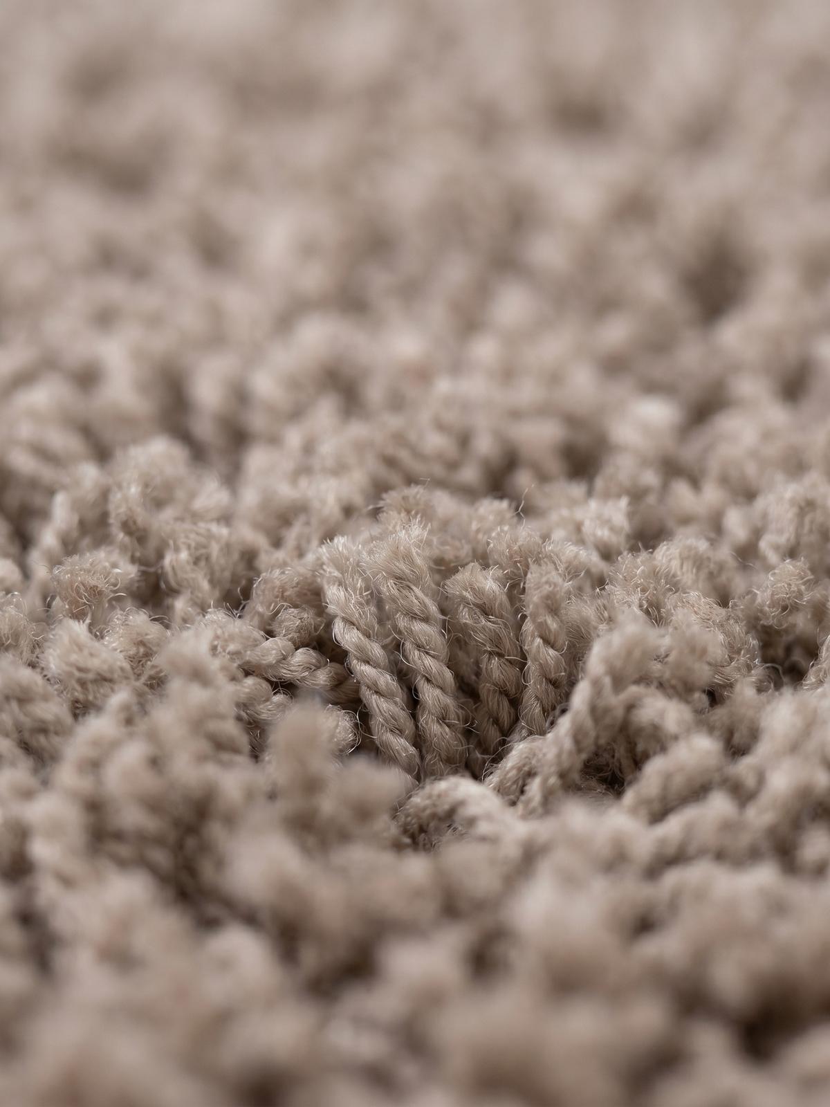 HOCHFLORTEPPICH RHEIN, einfarbig, aus Polypropylen, Beige, 60 x 110 cm - Beige, Textil (110/60cm) - KADIMA DESIGN