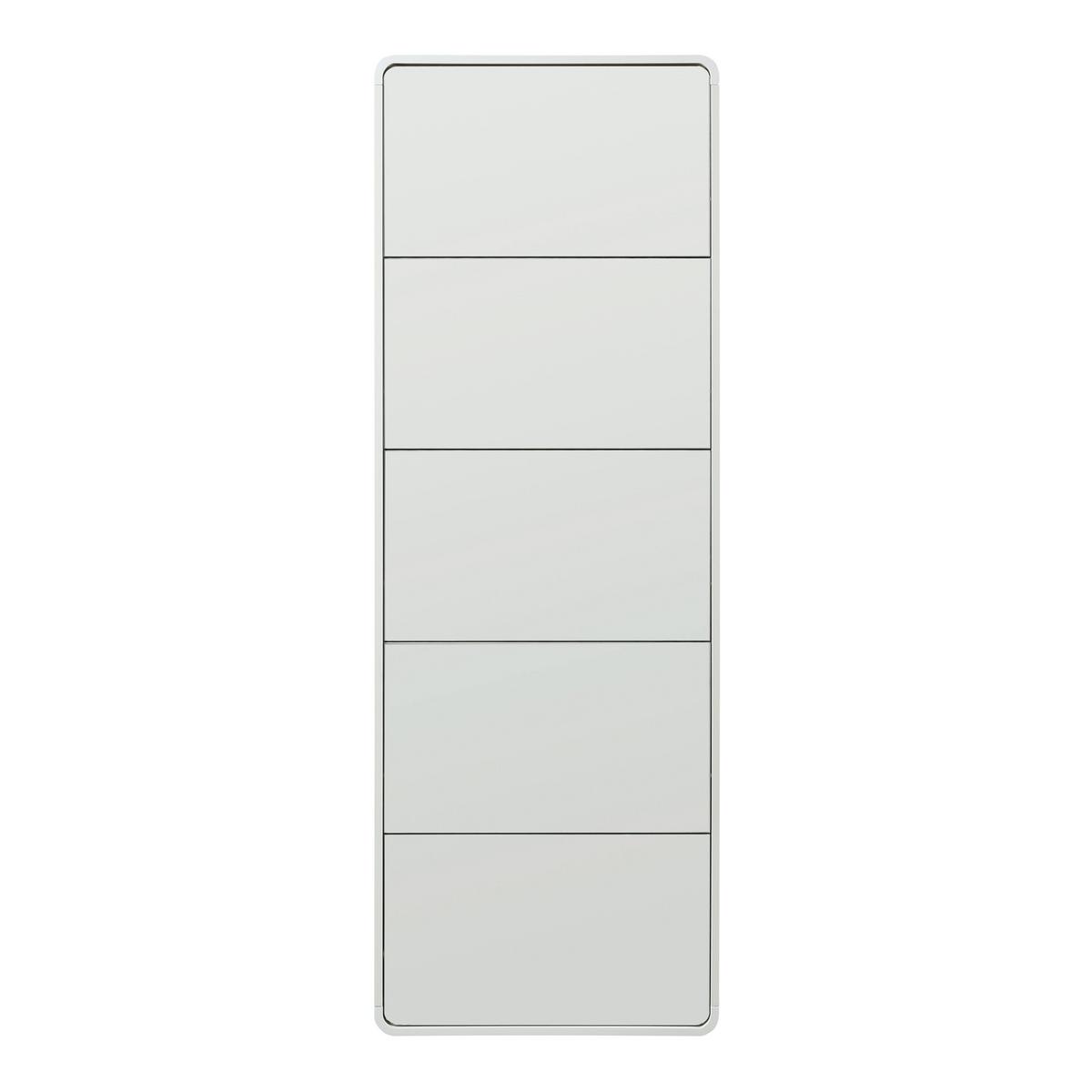 SCHUHKIPPER Aure - Weiß, Glas/Holz (63/180/19.5cm) - [en.casa]