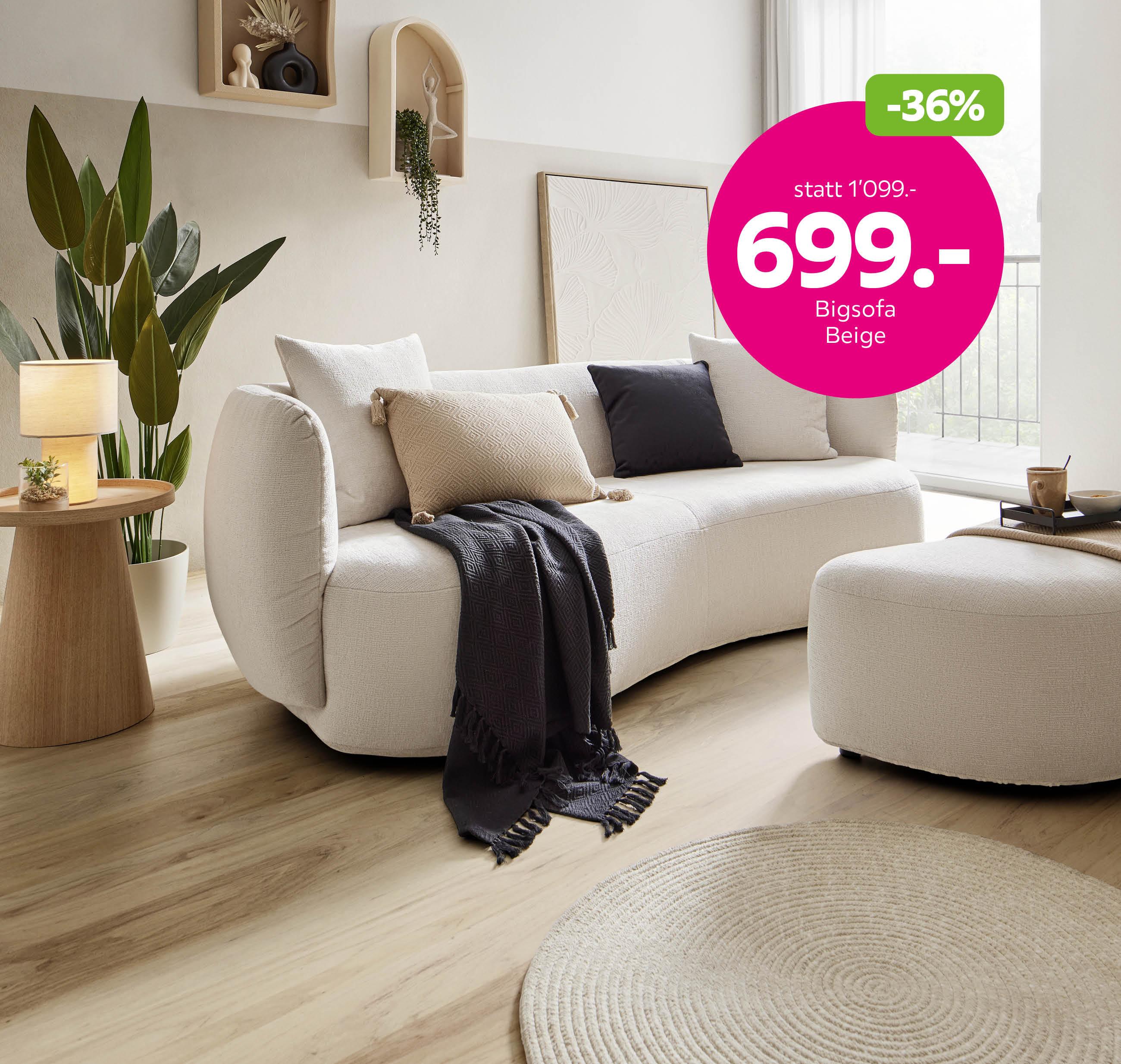 Weisses Bigsofa -36% reduziert