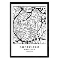 POSTER Sheffield Nordischen Stil A3 Rahmenlos - Klar, Papier (29.7/5/42cm) - Nacnic
