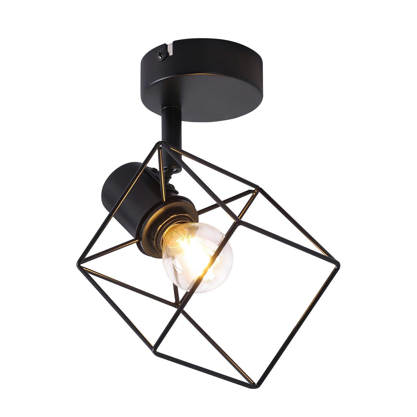 DECKENSTRAHLER Fürth 1-flammig 10/10/15 cm - Schwarz, Metall (10/10/15cm) - Nettlife