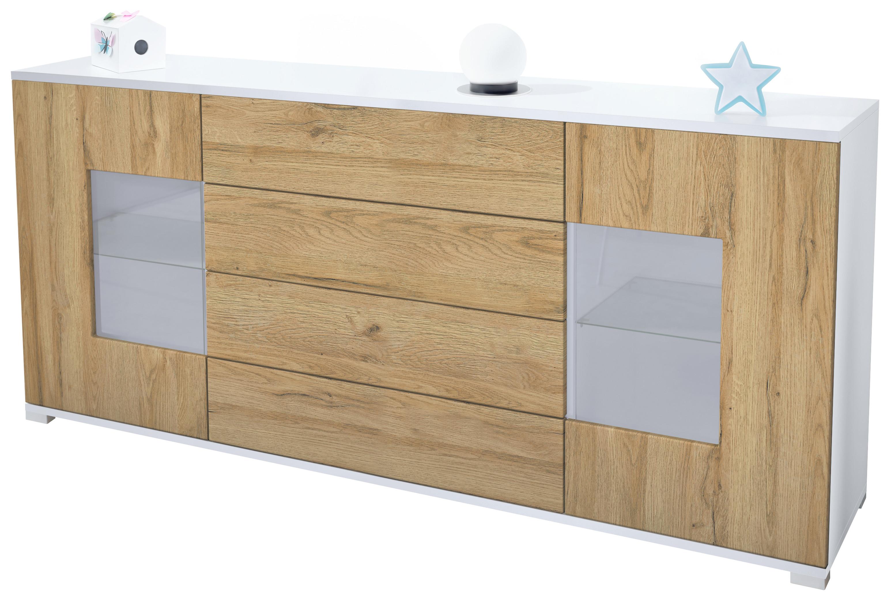 SIDEBOARD Grömitz Eiche Natur - Eichefarben, Holzwerkstoff (166.5/75.5/35cm) - Vladon