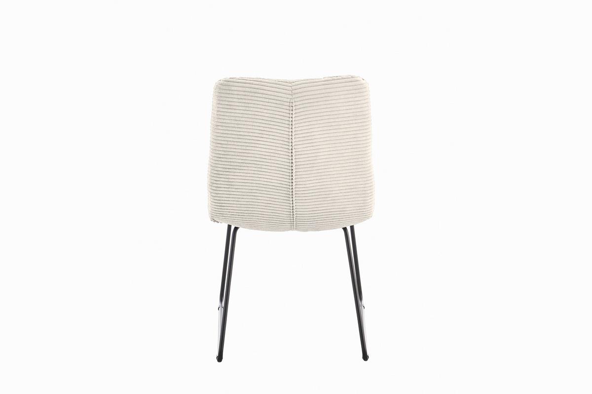 ESSZIMMERSTUHL NEW CHARME Cremeweiß Cord (1er-Set) - Creme, Textil (52/87/66cm) - KAWOLA