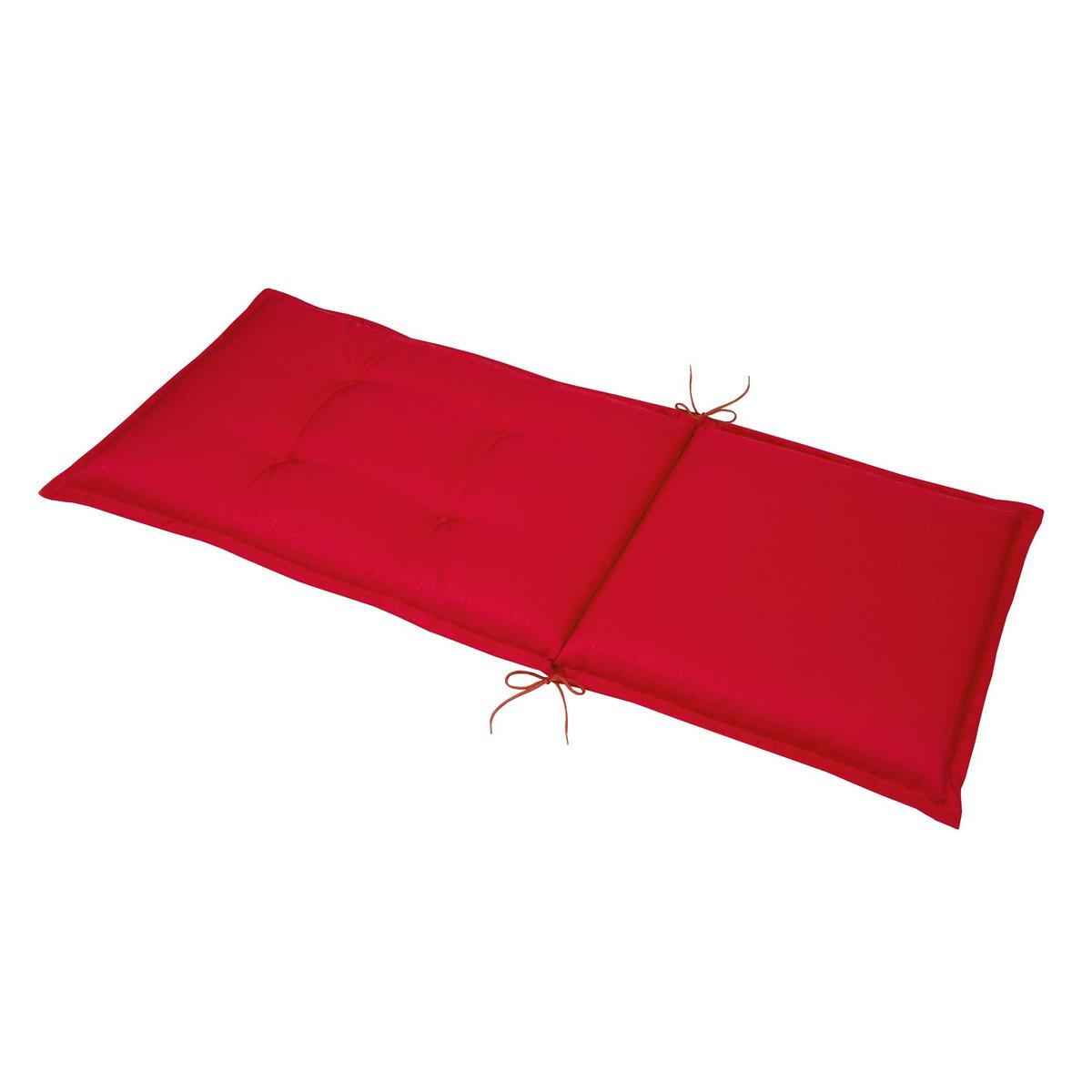 HOCHLEHNERAUFLAGE Base HL 120/50/6cm Rot - Rot, Textil (50/6/120cm) - Beautissu 