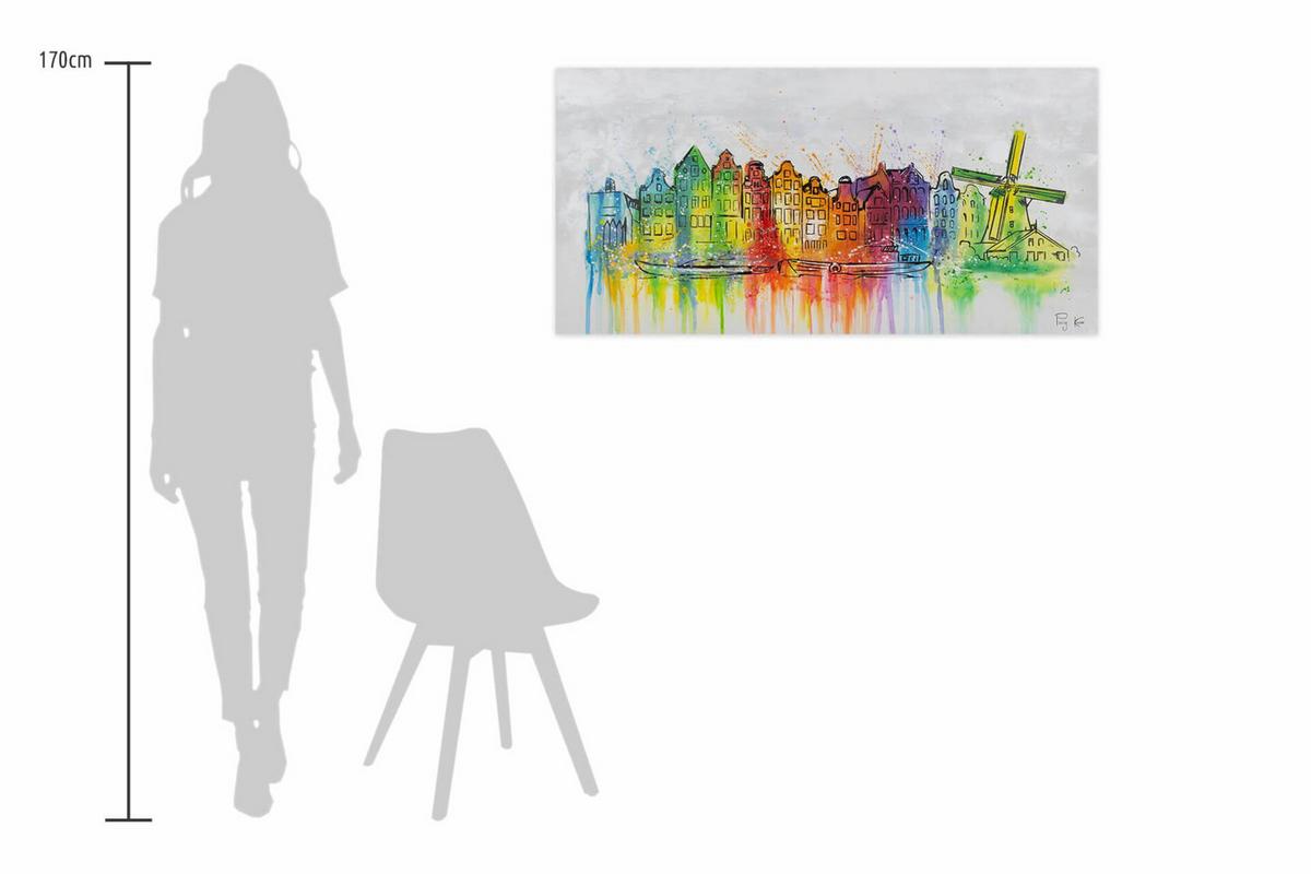 ACRYLBILD HANDGEMALT 120/60 cm - Grau, Holz/Textil (120/60cm) - KUNSTLOFT
