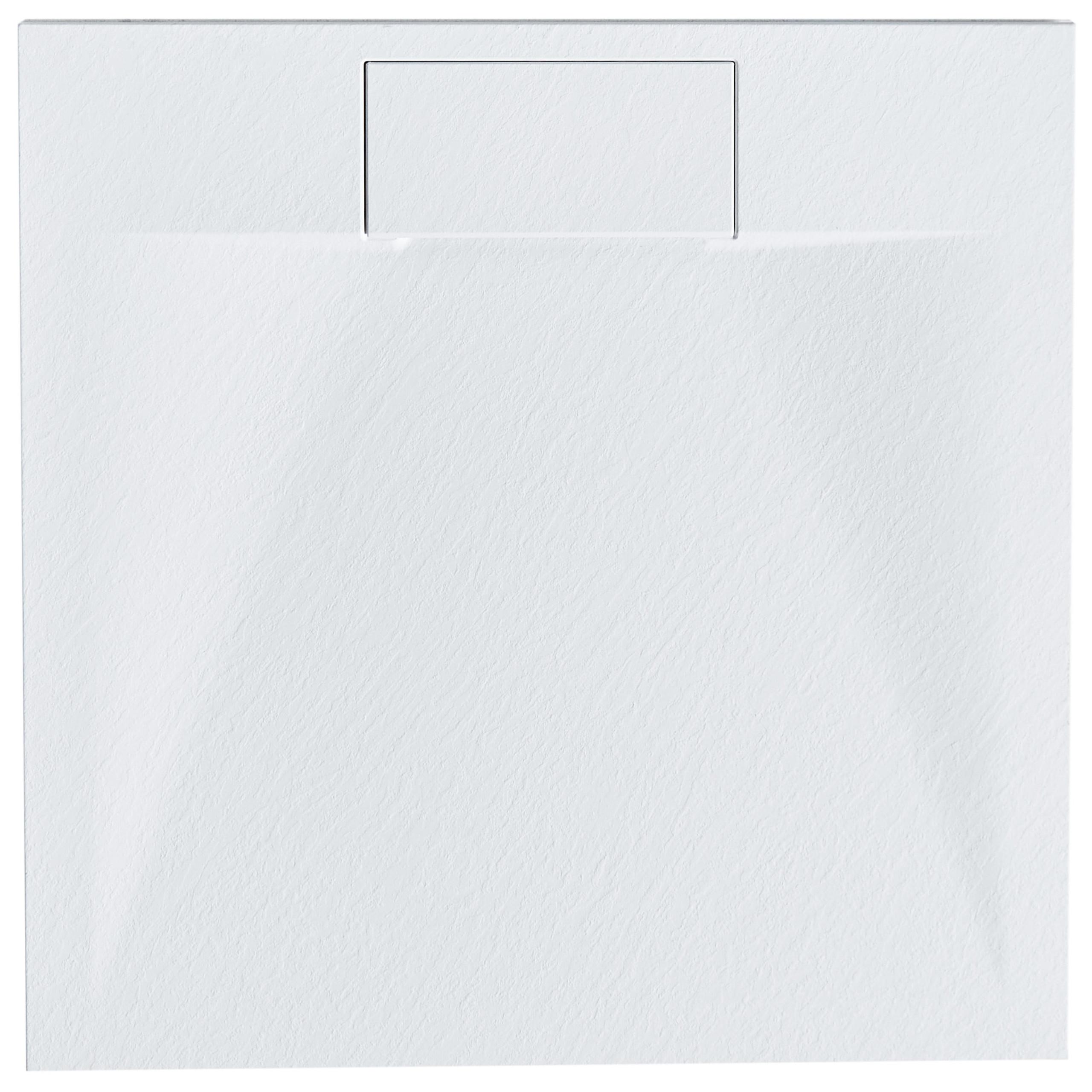 DUSCHWANNE 80/80/3 cm Weiß Azzurro - Weiß, Kunststoff (80/3/80cm) - Beliani
