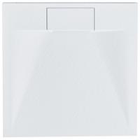 DUSCHWANNE 80/80/3 cm Weiß Azzurro - Weiß, Kunststoff (80/3/80cm) - Beliani
