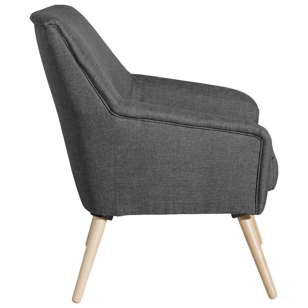 SESSEL Kachka Bezug Flachgewebe Buche natur / anthrazit - Anthrazit, Kunststoff (67/81/71cm) - 58aufmkessel