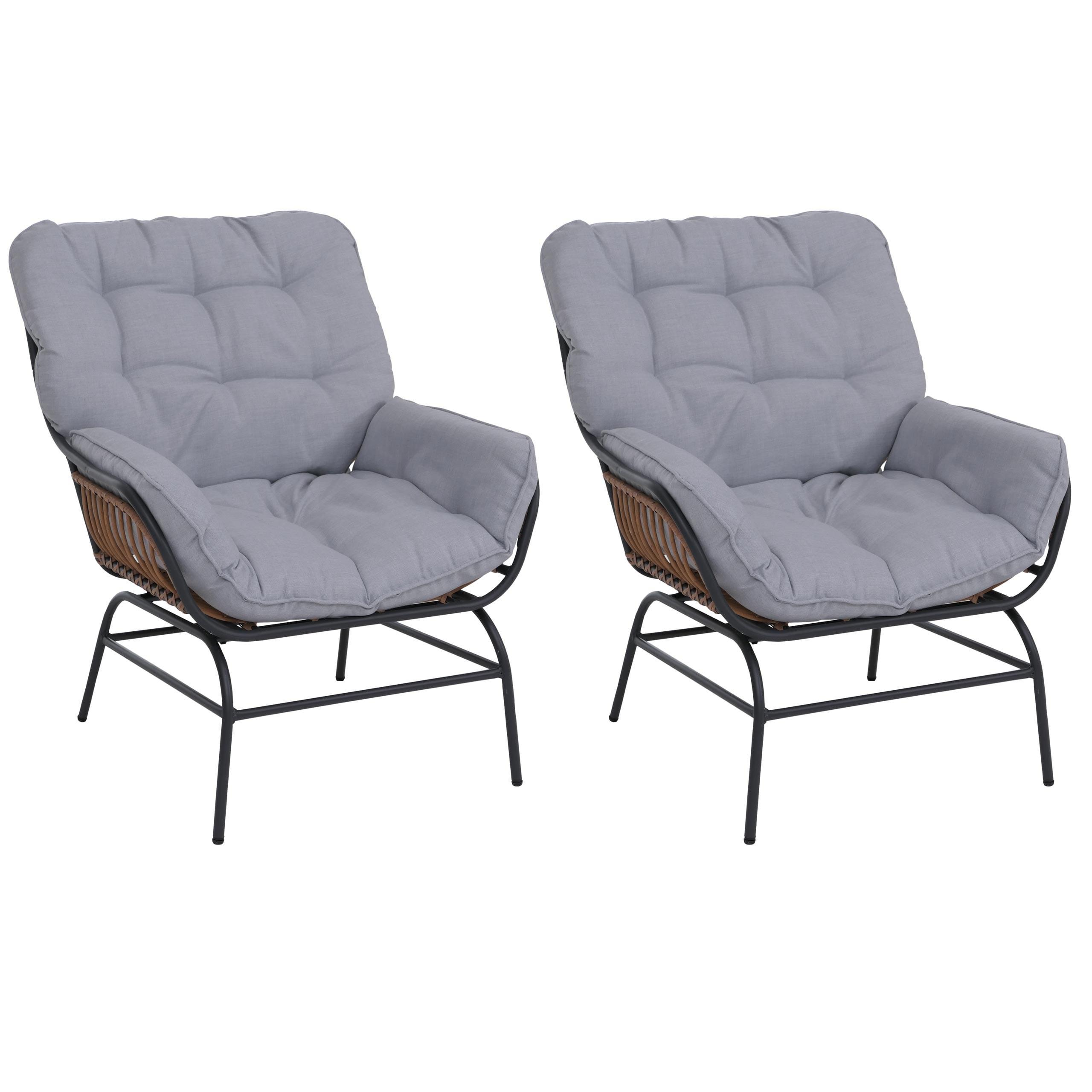 RELAXSESSEL Dunkelgrau, Hellgrau - Dunkelgrau/Hellgrau, Holzwerkstoff (77/90/80cm) - MCW
