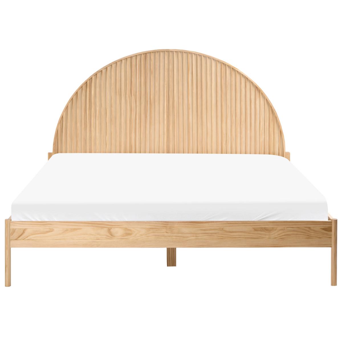 BETT mit Lattenrost 180/200 cm Kiefernholz Hellbraun Mascortel - Hellbraun, Holz (180/200cm) - Beliani