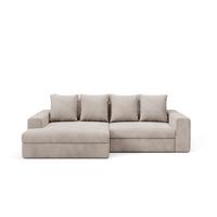 ECKSOFA Paola 3 Sitzplätze Taupe - Taupe, Holz (272/167cm) - Petits-meubles