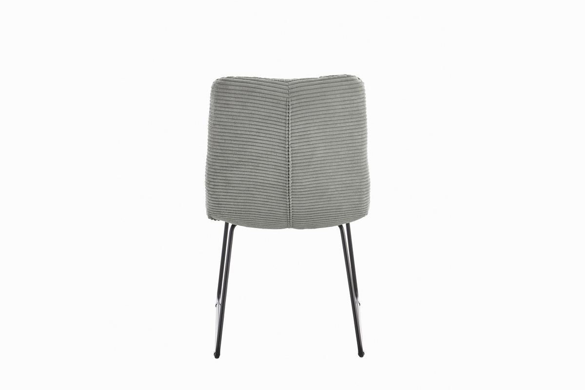ESSZIMMERSTUHL NEW CHARME Steingrau Cord (1er-Set) - Hellgrau/Grau, Textil (52/87/66cm) - KAWOLA