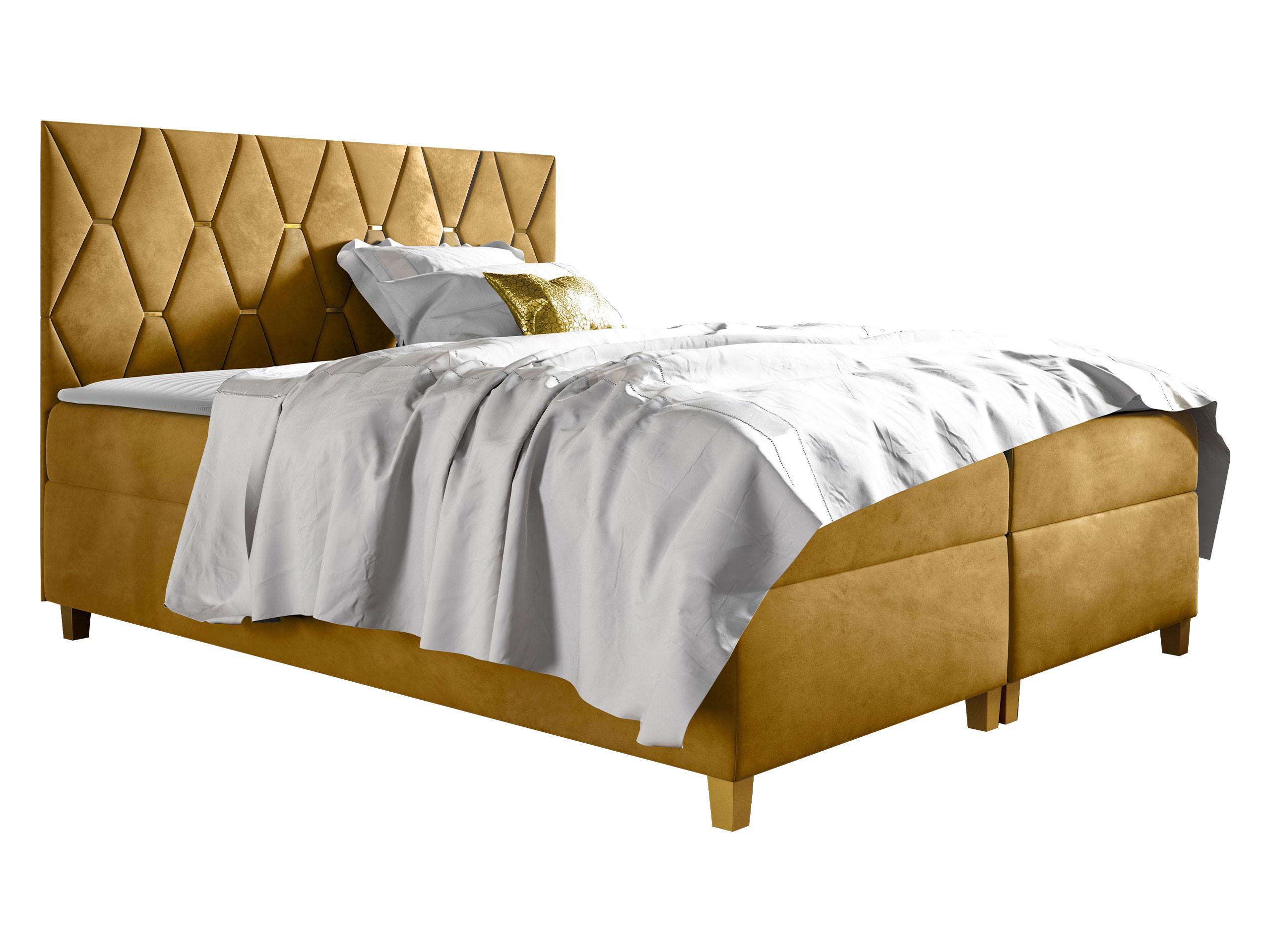 BOXBETT Inez - H3 - Gelb, Holz (180/200cm) - MIRJAN24