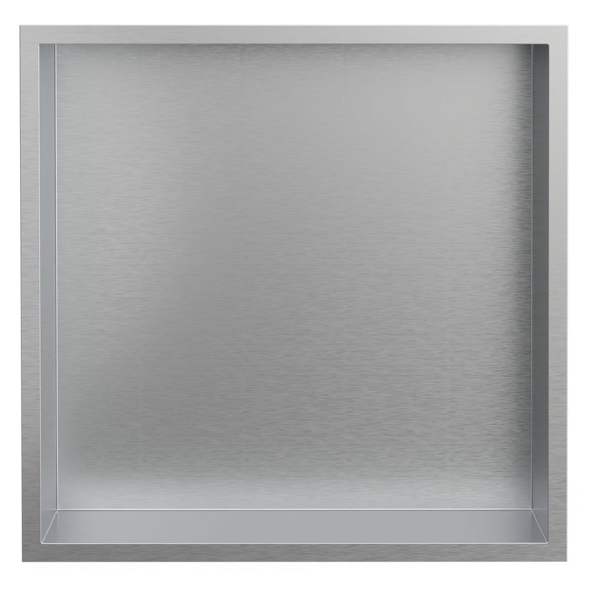 DUSCHNISCHE Silber 30/30 cm - Silberfarben, Metall (30/30/10cm) - LuxeBath