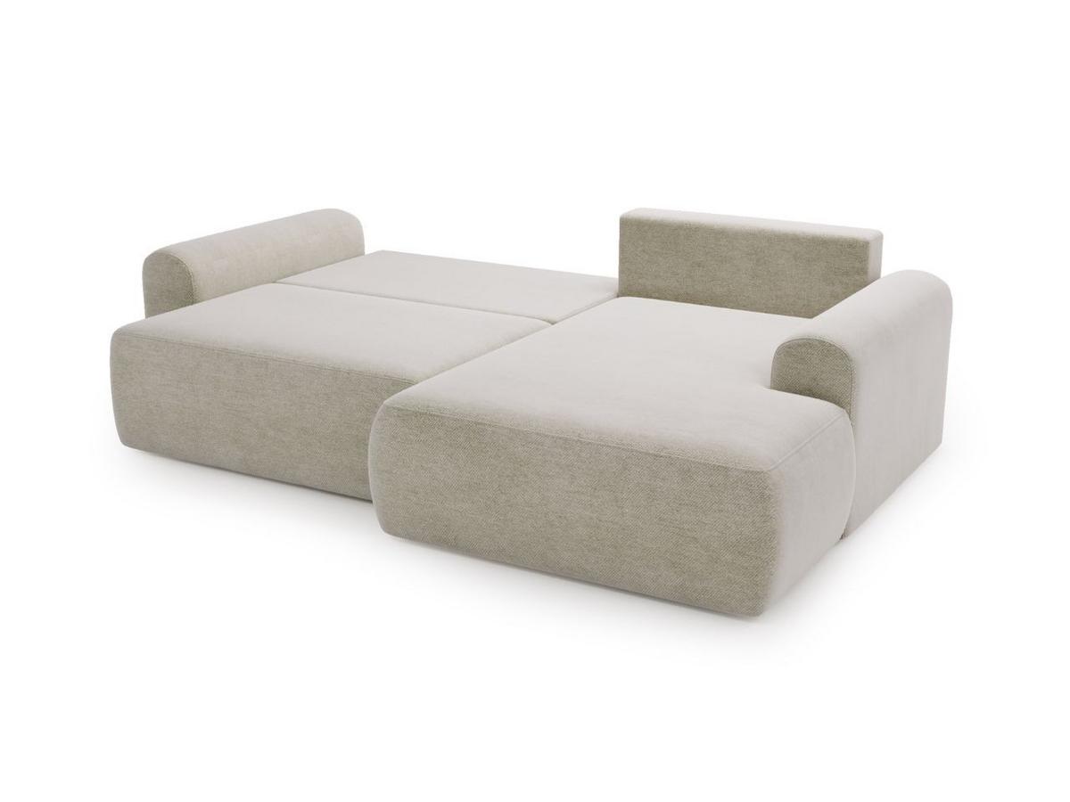 ECKSOFA Savana Ecru Links - Ecru, Holz/Textil (257/177cm) - Graingold