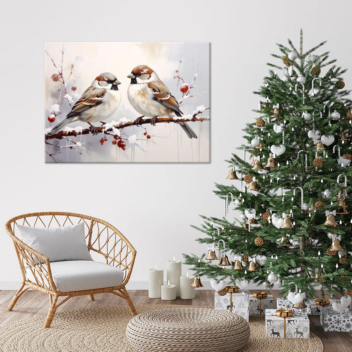LEINWANDBILD Weihnachten 60x40cm - Grau, Textil (60/40cm) - Feeby