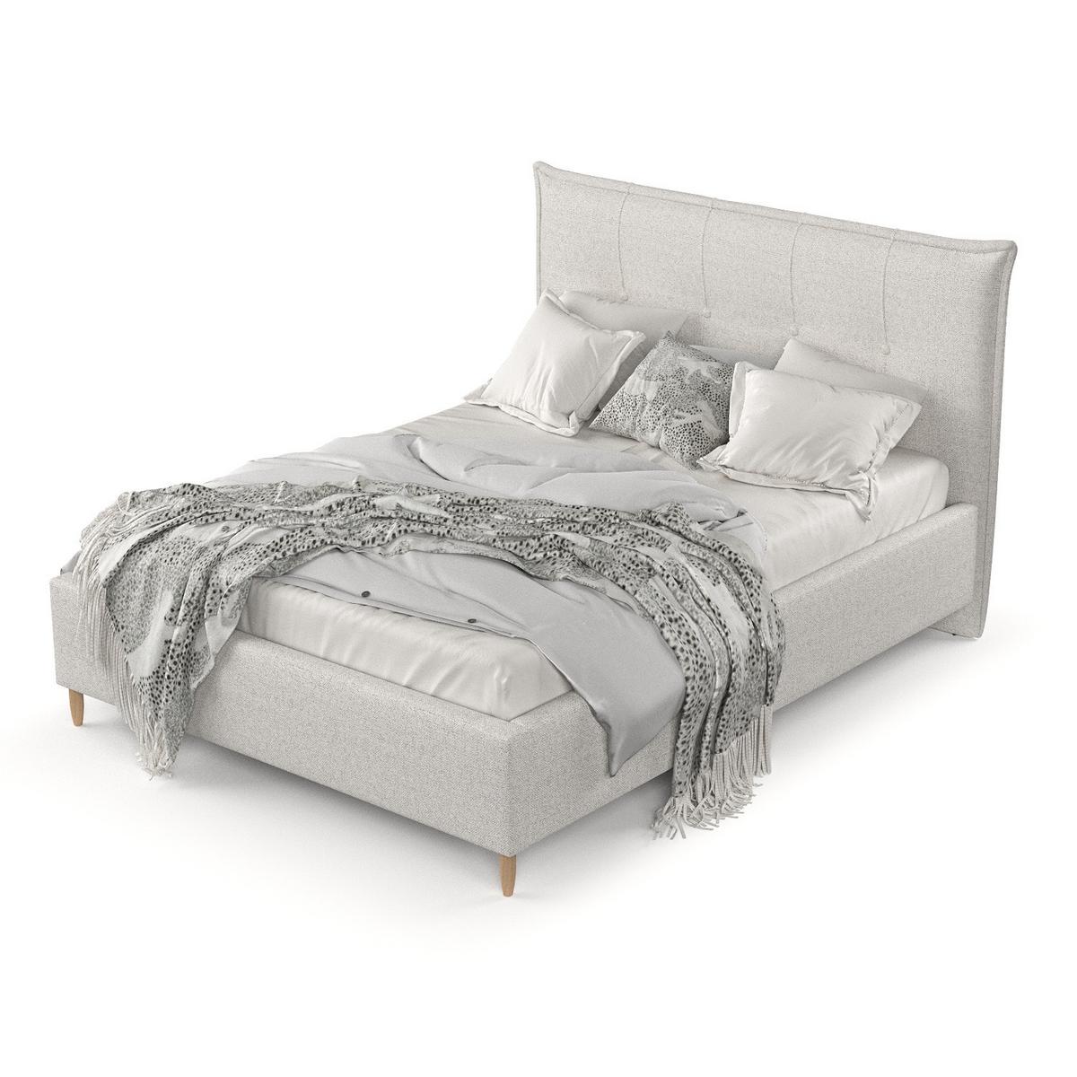 POLSTERBETT Plaza 160/200 cm Hellbeige im Riva Stoff - Beige/Naturfarben, Holz/Holzwerkstoff (160/200cm) - AltaBeds