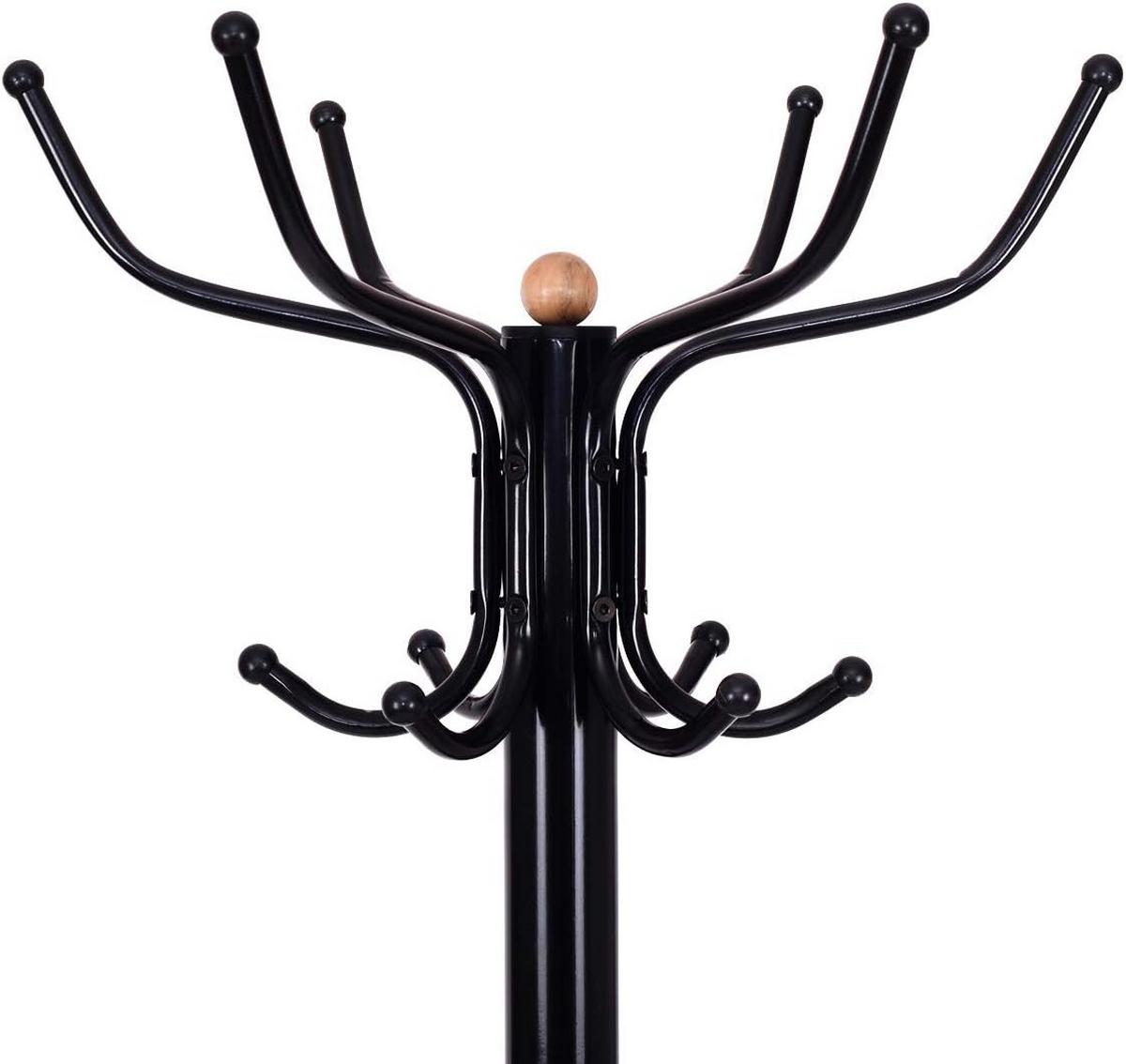 GARDEROBENSTÄNDER 190cm Schwarz - Schwarz, Metall (54/190/54cm) - COSTWAY
