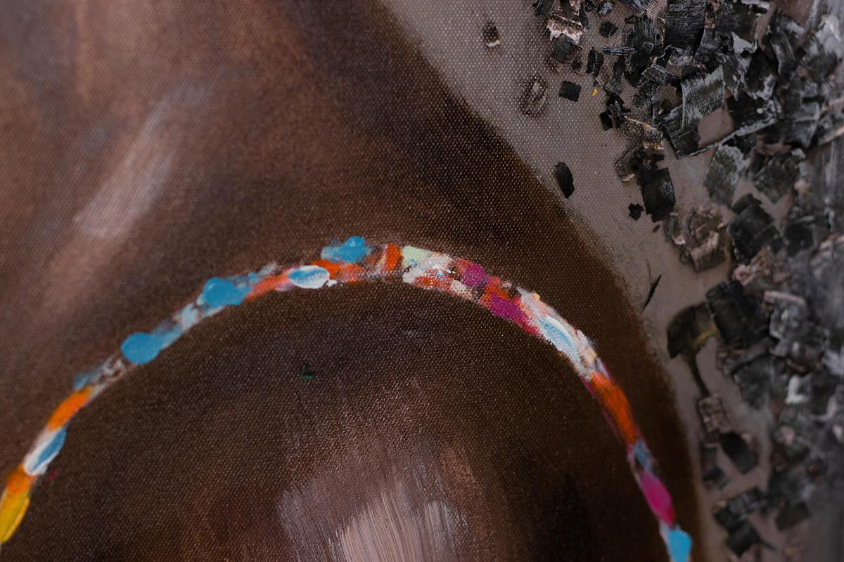 ACRYLBILD HANDGEMALT 60/90 cm - Multicolor/Schwarz, Holz/Textil (60/90cm) - KUNSTLOFT